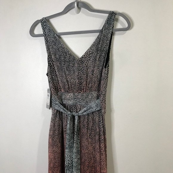 NWT Guess Cactus Flower Ombre Maxi Dress Size XS Extra Small Snakeskin High Low - Picture 6 of 12